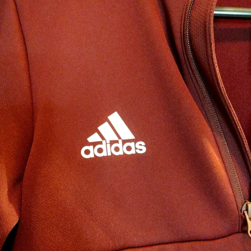 Adidas Team 1/4 Zip Pull Over Jersey Shirt Maroon w/ White Logo Medium NWT - Picture 4 of 8